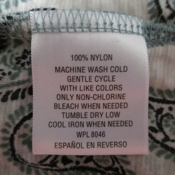 Style & Co top Romantic Boho Sage Green & black lightweight pullover size L - Picture 3 of 7